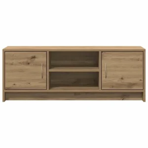 Handgjord TV-bänk i ek, 102 x 30 x 37,5 cm, modern förvaring