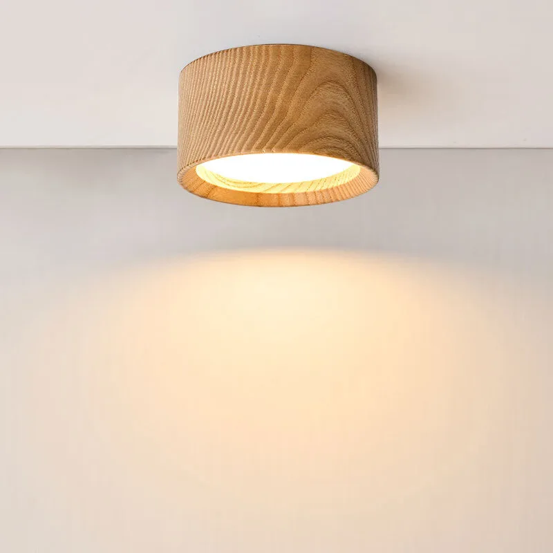 GX53 taklampa i trä med LED, 220V för vardagsrum och korridor 1 GX53 taklampa i trä med LED, 220V för vardagsrum och korridor