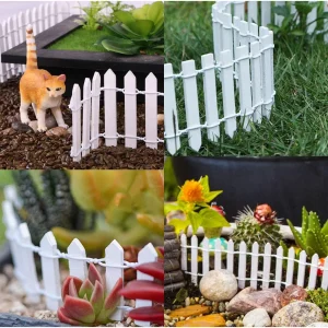 Miniatyrstaket i trä för trädgård, bonsai och DIY-dekoration