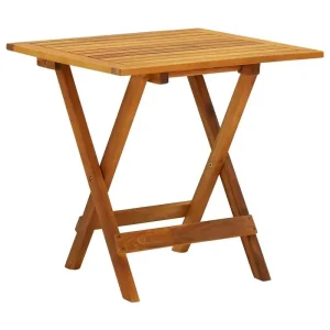Hopfällbart bistrobord i massivt akaciaträ 46 x 46 x 47 cm