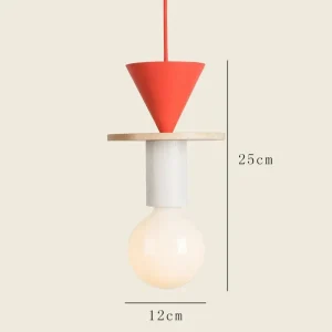 Nordisk pendellampa i trä med LED, E27 och modern design