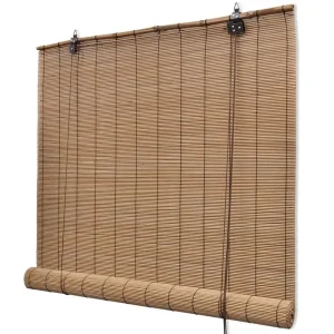 Rullgardin i bambu 140x160 cm, naturlig ljusfiltrerande fönsterskärm