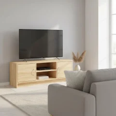 Tv-bänk i Sonoma ek 102x30x37,5 cm, modern förvaringsmöbel