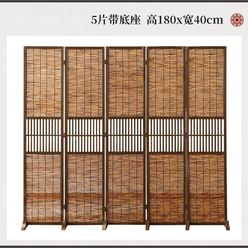 Reedskärm i zen- och retrostil – vikbar rumsavdelare 10 Reedskärm i zen- och retrostil – vikbar rumsavdelare - Bild 10