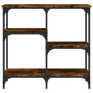 Smoked Oak konsolbord 80x29x75 cm i konstruerat trä med metallram