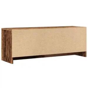 Tv-bänk i gammalt trä, 102 x 30 x 37,5 cm, modern förvaring