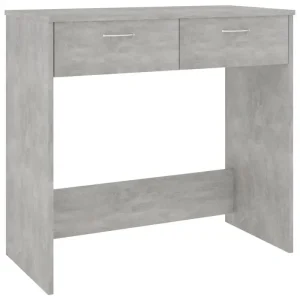 Modernt datorbord i betonggrått, 80x40x75 cm med låda
