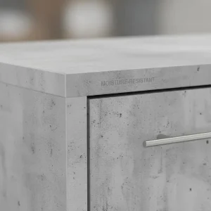TV-bänk i betonggrå, 102x30x37,5 cm, Sonoma ek, modern stil