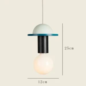 Nordisk pendellampa i trä med LED, E27 och modern design