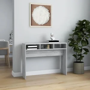 Modern konsolbord i sonoma grå 105x30x80 cm, träkomposit och metall
