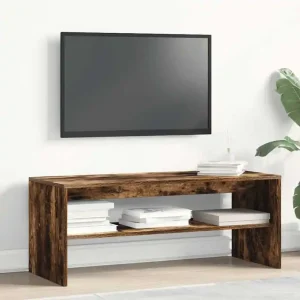 TV-bänk i rökt ek 100x40x40 cm, modern förvaring