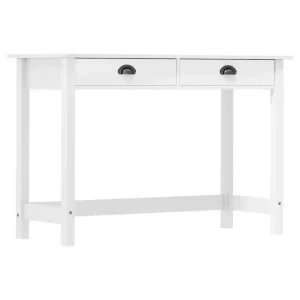 Konsolbord i massiv furu med 2 lådor 110x45x74 cm