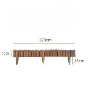 Kolbehandlat trädgårdsstaket i trä för och utegård, 120 cm