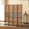 Reedskärm i zen- och retrostil – vikbar rumsavdelare