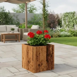Dekorativ inomhuskruka i trä med slät yta för blommor och växter