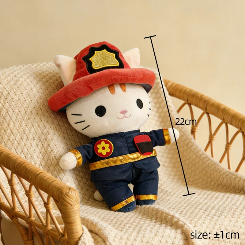 WSDUDU Little Hero Firefighter Cat – brandmanskatt gosedjur 22 cm 6 WSDUDU Little Hero Firefighter Cat – brandmanskatt gosedjur 22 cm - Bild 6