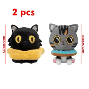 MYRYTANDA Ralph och Bella kattgosedjur 20 cm i mjuk plysch