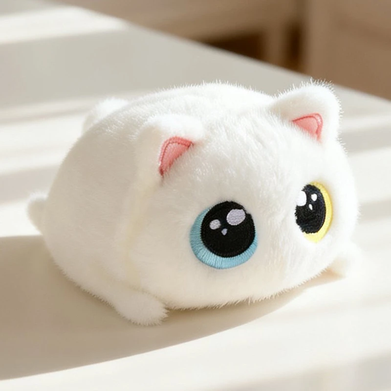 Storögt kattgosedjur i liggande design – calico och siamesisk katt 5 Storögt kattgosedjur i liggande design – calico och siamesisk katt - Bild 5
