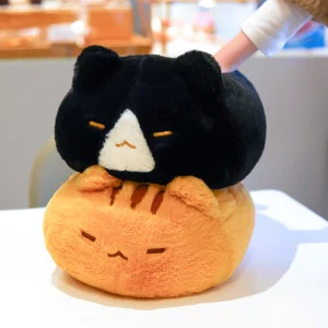 Alternative view of Orange kattgosedjur och plyschkudde i kawaii-stil – 13 eller 43 cm