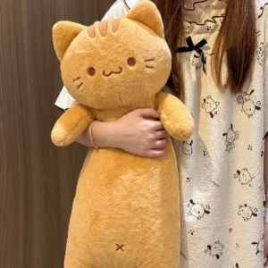 Kattgosedjur som kroppskudde 90/150 cm – orange, extra mjuk plysch 12 Kattgosedjur som kroppskudde 90/150 cm – orange, extra mjuk plysch