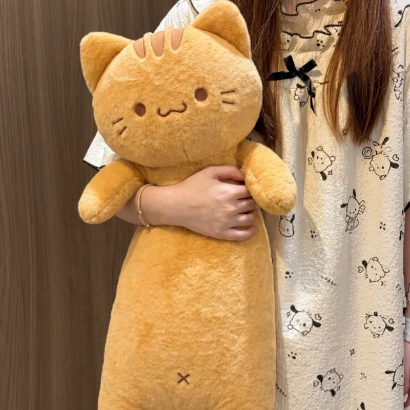 Kattgosedjur som kroppskudde 90/150 cm – orange, extra mjuk plysch 5 Kattgosedjur som kroppskudde 90/150 cm – orange, extra mjuk plysch - Bild 5