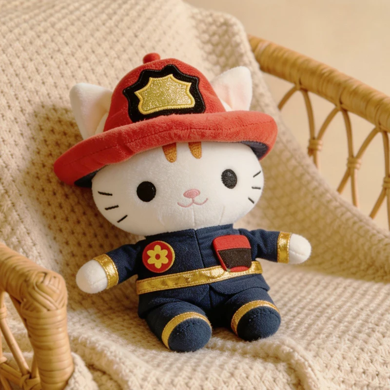 WSDUDU Little Hero Firefighter Cat – brandmanskatt gosedjur 22 cm 5 WSDUDU Little Hero Firefighter Cat – brandmanskatt gosedjur 22 cm - Bild 5
