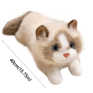 Fluffigt kattgosedjur 40 cm med röstfunktion – vit, svart, brun eller grå 15 Fluffigt kattgosedjur 40 cm med röstfunktion – vit, svart, brun eller grå