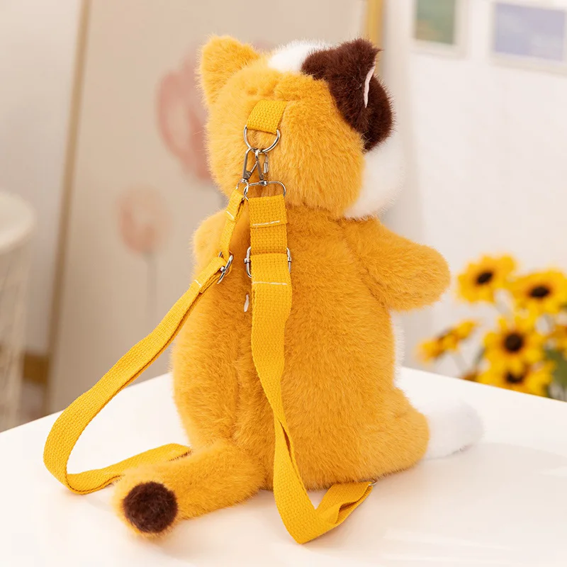 Randigt kattgosedjur med ryggsäcksdesign 20–30 cm 5 Randigt kattgosedjur med ryggsäcksdesign 20–30 cm - Bild 5