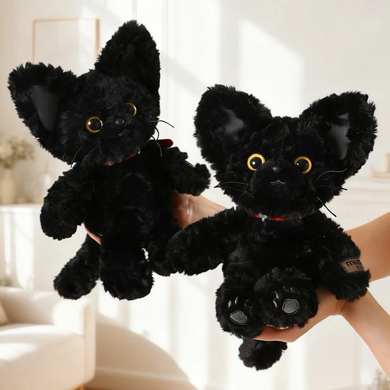 MIAOOWA svart kattgosedjur 30/45 cm med gula ögon – mjuk plyschkudde 3 MIAOOWA svart kattgosedjur 30/45 cm med gula ögon – mjuk plyschkudde - Bild 3