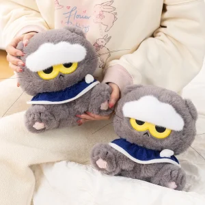 G-dragon Cat Cloud Cat gosedjur 15–19 cm i grått med väskhänge