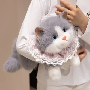 Fluffigt kattgosedjur 40 cm med röstfunktion – vit, svart, brun eller grå 13 Fluffigt kattgosedjur 40 cm med röstfunktion – vit, svart, brun eller grå