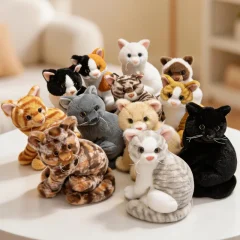 YUZHINUO realistiskt kattgosedjur 20–26 cm – flera färgvarianter 49 YUZHINUO realistiskt kattgosedjur 20–26 cm – flera färgvarianter
