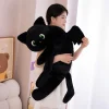 MIAOOWA svart vingkatt som gosedjur och plyschkudde – 40, 70 eller 110 cm