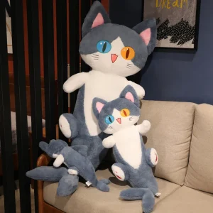 Kawaii Shark Cat-gosedjur med stora ögon, 50 eller 85 cm 8 Kawaii Shark Cat-gosedjur med stora ögon, 50 eller 85 cm