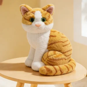YUZHINUO realistiskt kattgosedjur 20–26 cm – flera färgvarianter 33 YUZHINUO realistiskt kattgosedjur 20–26 cm – flera färgvarianter