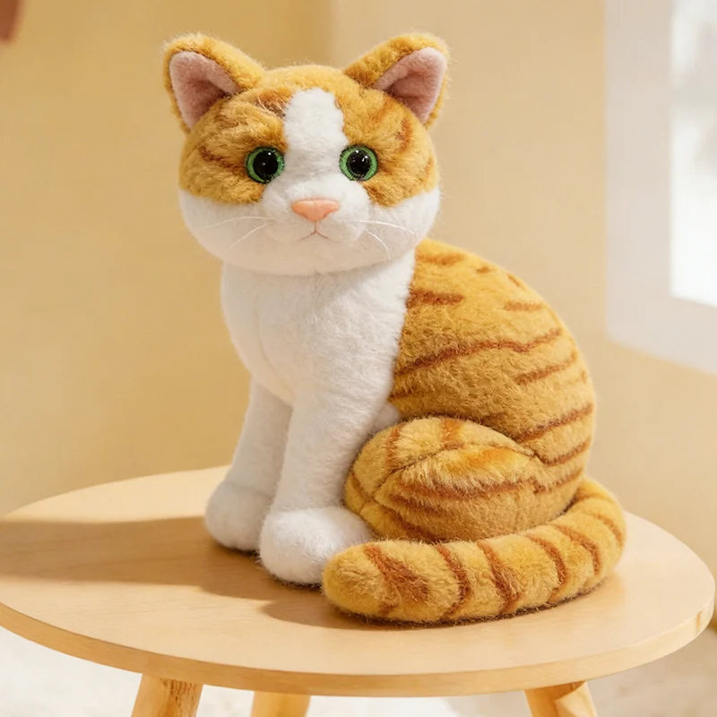 YUZHINUO realistiskt kattgosedjur 20–26 cm – flera färgvarianter 16 YUZHINUO realistiskt kattgosedjur 20–26 cm – flera färgvarianter - Bild 16