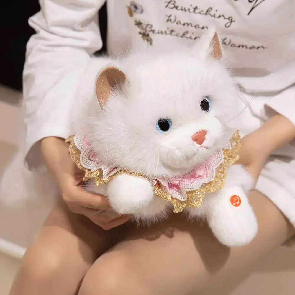 Fluffigt kattgosedjur 40 cm med röstfunktion – vit, svart, brun eller grå 2 Fluffigt kattgosedjur 40 cm med röstfunktion – vit, svart, brun eller grå - Bild 2