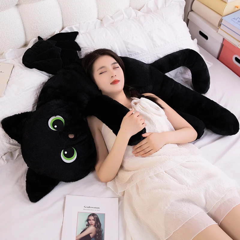 MIAOOWA svart vingkatt som gosedjur och plyschkudde – 40, 70 eller 110 cm 6 MIAOOWA svart vingkatt som gosedjur och plyschkudde – 40, 70 eller 110 cm - Bild 6