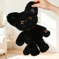 MIAOOWA svart kattgosedjur 30/45 cm med gula ögon – mjuk plyschkudde 34 MIAOOWA svart kattgosedjur 30/45 cm med gula ögon – mjuk plyschkudde