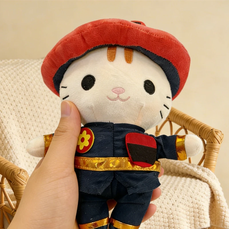 WSDUDU Little Hero Firefighter Cat – brandmanskatt gosedjur 22 cm 2 WSDUDU Little Hero Firefighter Cat – brandmanskatt gosedjur 22 cm - Bild 2