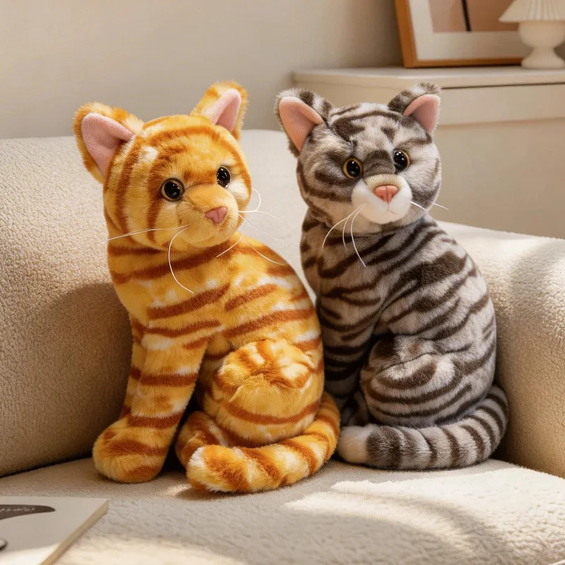 YUZHINUO realistiskt kattgosedjur 20–26 cm – flera färgvarianter 3 YUZHINUO realistiskt kattgosedjur 20–26 cm – flera färgvarianter - Bild 3