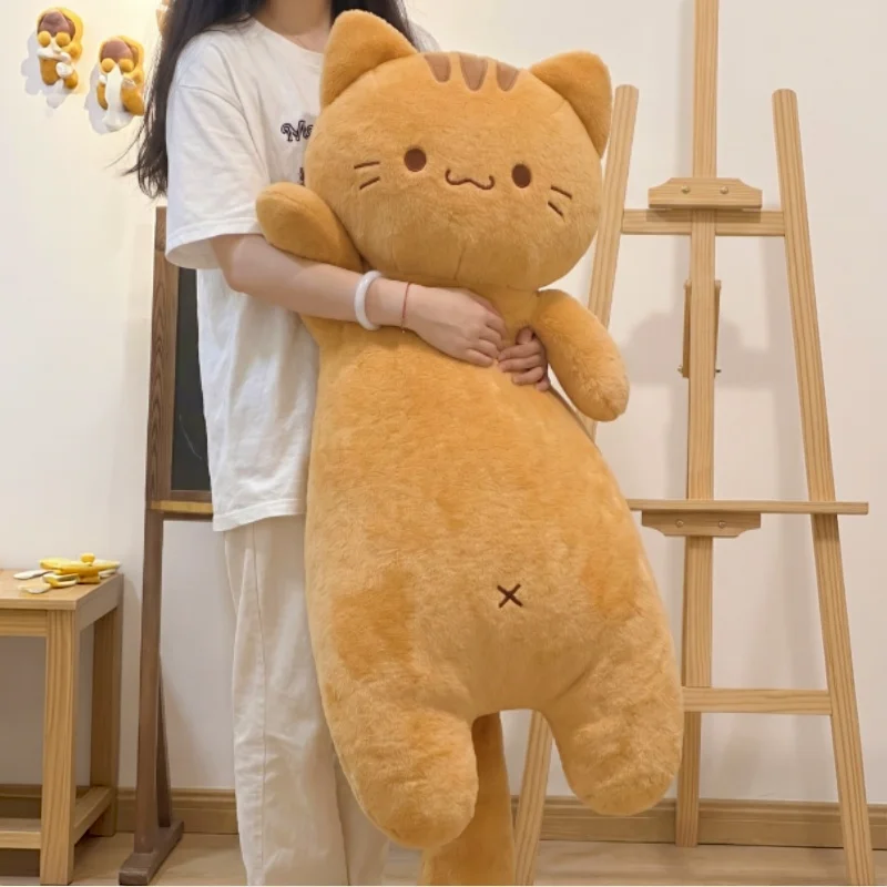 Kattgosedjur som kroppskudde 90/150 cm – orange, extra mjuk plysch 6 Kattgosedjur som kroppskudde 90/150 cm – orange, extra mjuk plysch - Bild 6
