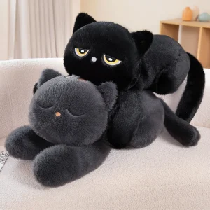 Kattplyschkudde 60 cm med sovande kattdesign – mjuk soffkudde 11 Kattplyschkudde 60 cm med sovande kattdesign – mjuk soffkudde