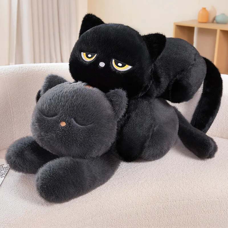 Kattplyschkudde 60 cm med sovande kattdesign – mjuk soffkudde 3 Kattplyschkudde 60 cm med sovande kattdesign – mjuk soffkudde - Bild 3