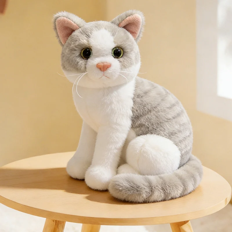 YUZHINUO realistiskt kattgosedjur 20–26 cm – flera färgvarianter 14 YUZHINUO realistiskt kattgosedjur 20–26 cm – flera färgvarianter - Bild 14