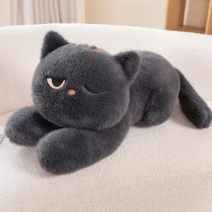 Kattplyschkudde 60 cm med sovande kattdesign – mjuk soffkudde 16 Kattplyschkudde 60 cm med sovande kattdesign – mjuk soffkudde