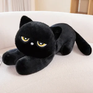 Kattplyschkudde 60 cm med sovande kattdesign – mjuk soffkudde 17 Kattplyschkudde 60 cm med sovande kattdesign – mjuk soffkudde