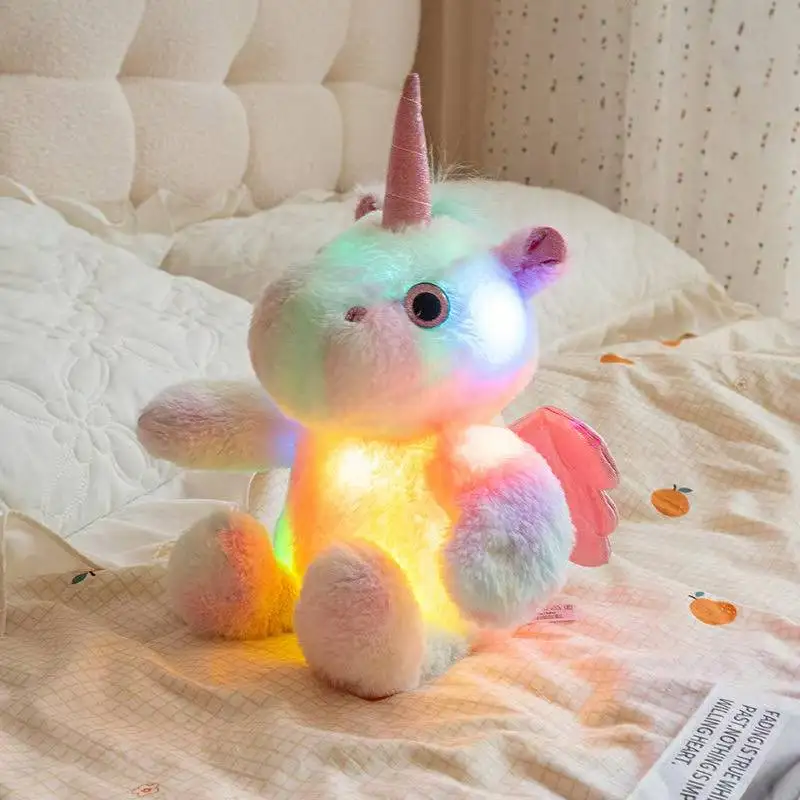 The Latest Luminous Unicorn Horse Kawaii Plush Toy Figurine Doll Cartoon Anime Cute Companion Sleeping Children Gift Doll 1 The Latest Luminous Unicorn Horse Kawaii Plush Toy Figurine Doll Cartoon Anime Cute Companion Sleeping Children Gift Doll