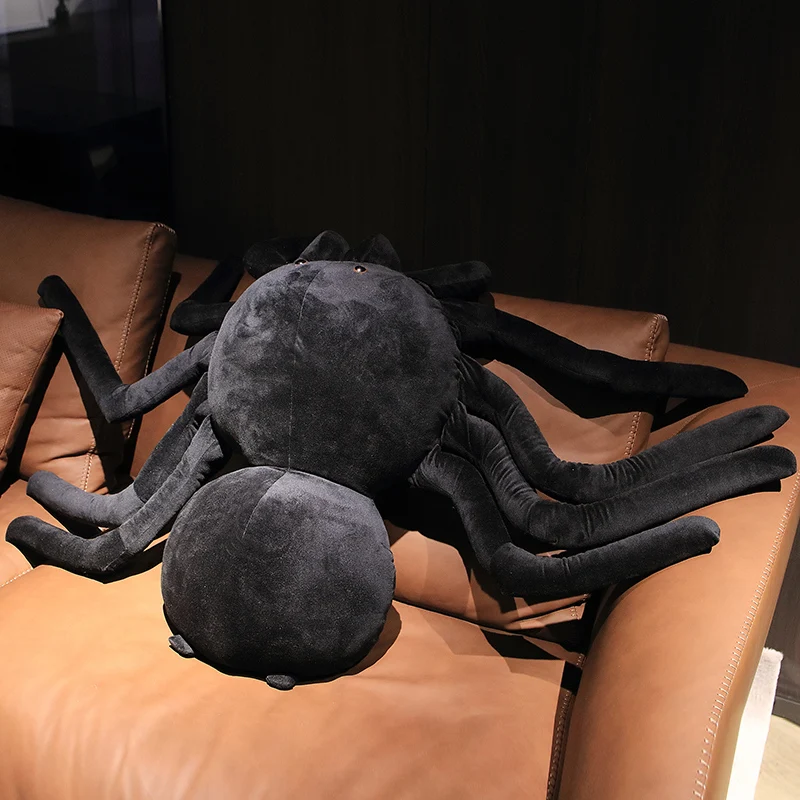 Jättestort svart spider gosedjur, mjukt och realistiskt i retrostil för Halloween 3 Jättestort svart spider gosedjur, mjukt och realistiskt i retrostil för Halloween - Bild 3