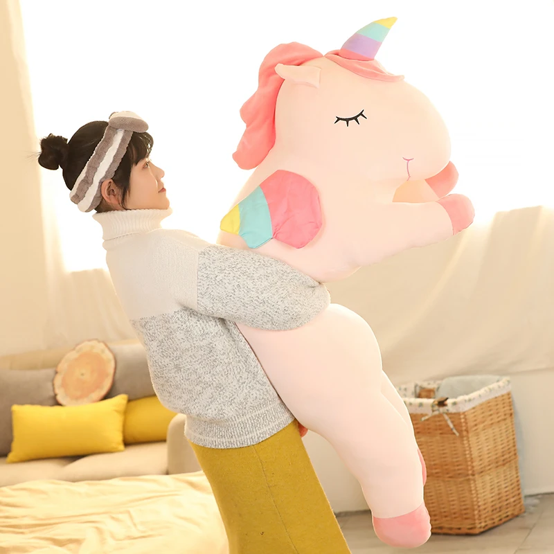 Enhörning gosedjur i kawaii-stil, stor hästkudde för barn och flickor, 25–100 cm 2 Enhörning gosedjur i kawaii-stil, stor hästkudde för barn och flickor, 25–100 cm - Bild 2